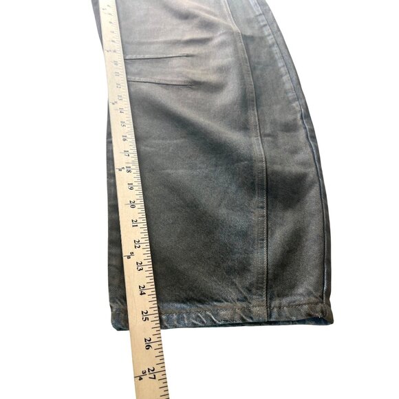 We The Free Good Luck Mid Rise Barrel Pants In Olive Green Womens Size 26 - Picture 10 of 15